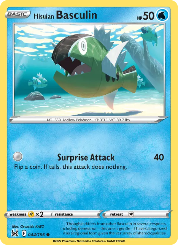 Hisuian Basculin 44 Lost Origin Pokesingles