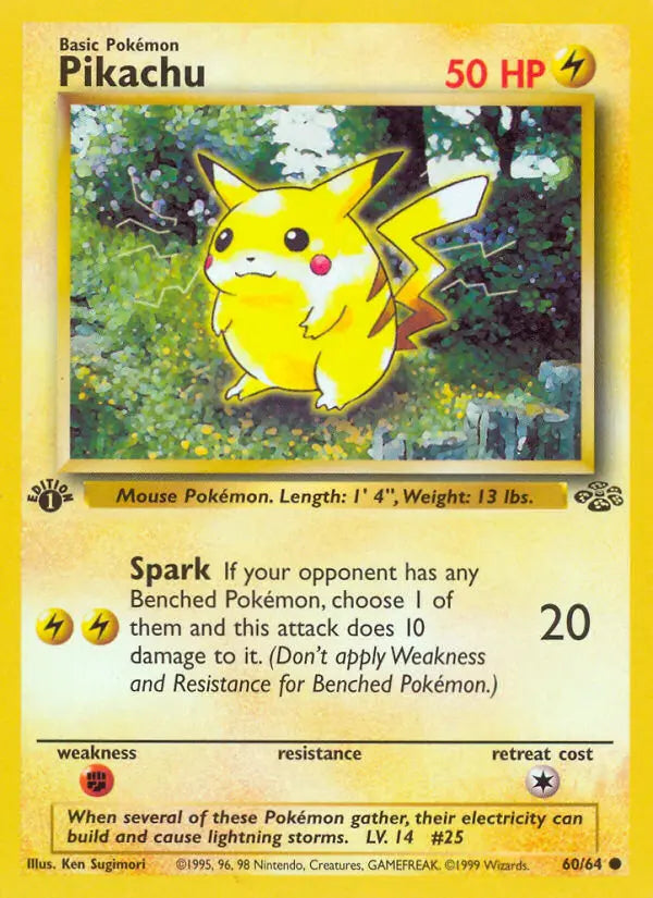 Pikachu 60 Jungle Pokesingles