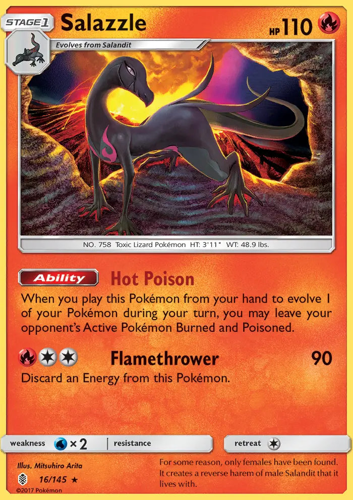 Salazzle 16 Guardians Rising Pokesingles