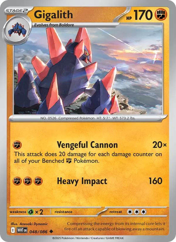 Gigalith 48 White Flare Pokesingles