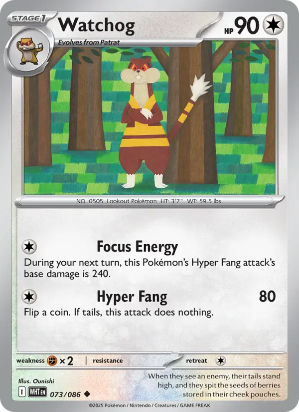 Watchog 73 White Flare Pokesingles