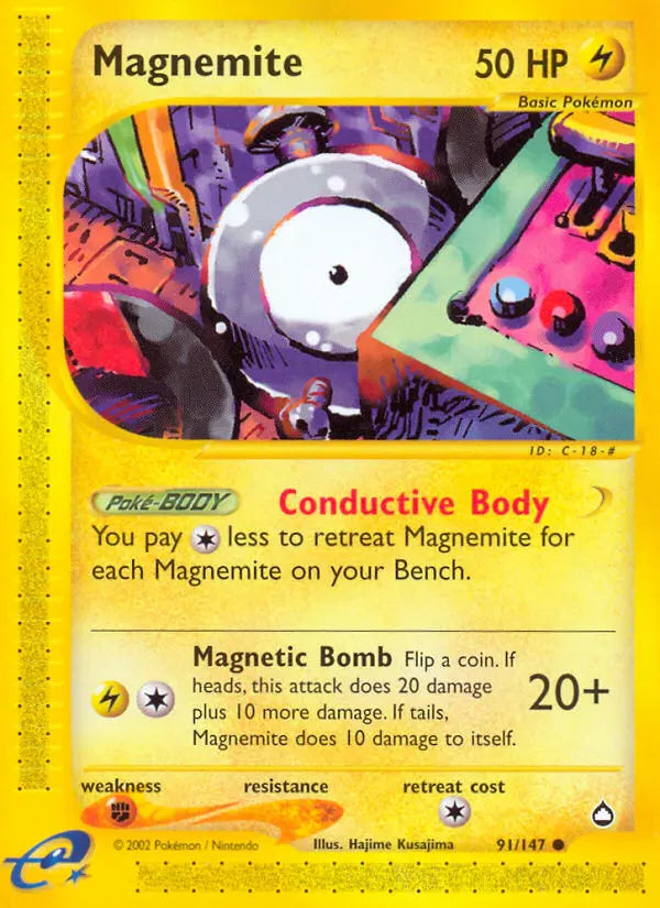 Magnemite 91 Aquapolis Pokesingles