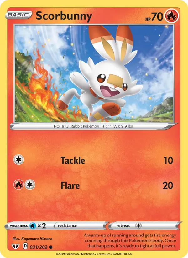 Scorbunny 31 Sword & Shield Pokesingles