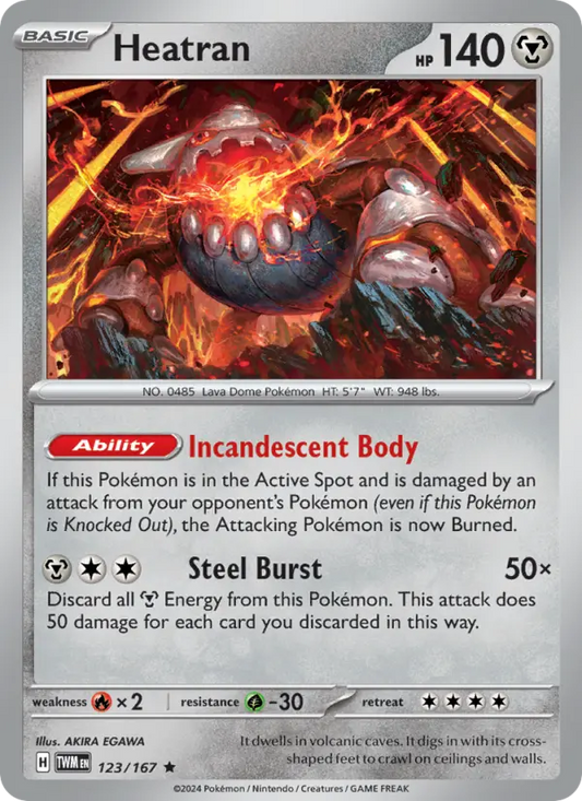 Heatran 123 Twilight Masquerade Pokesingles