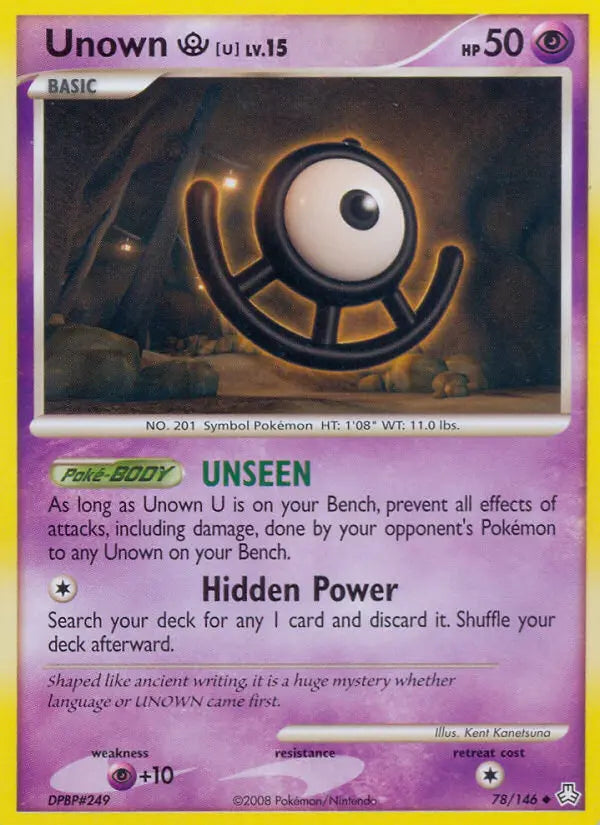 Unown U 78 Legends Awakened Pokesingles