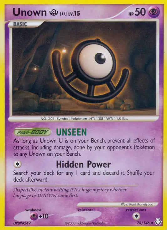 Unown U 78 Legends Awakened Pokesingles