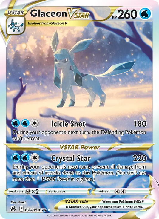 Glaceon VSTAR GG40 Crown Zenith Pokesingles