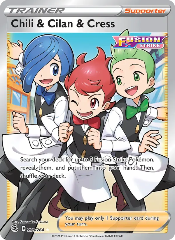 Chili & Cilan & Cress 258 Fusion Strike Pokesingles