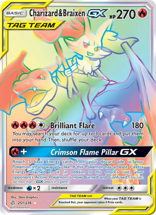 Charizard & Braixen GX 251 Cosmic Eclipse Pokesingles