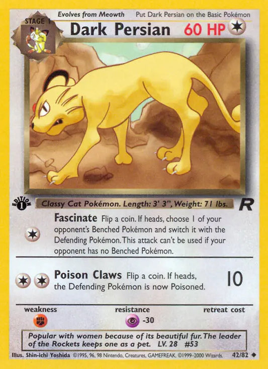 Dark Persian 42 Team Rocket Pokesingles