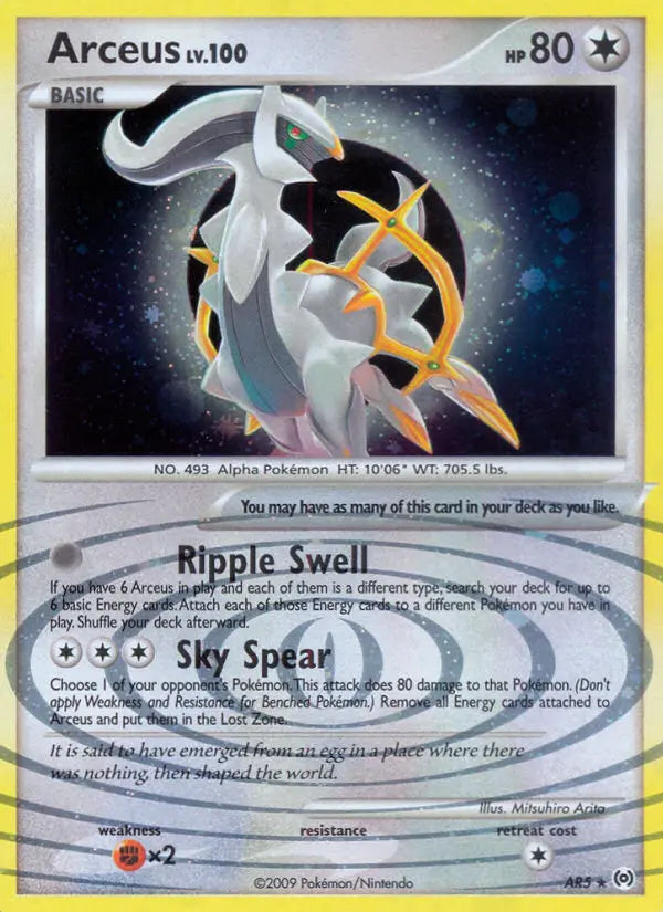 Arceus AR5 Arceus Pokesingles