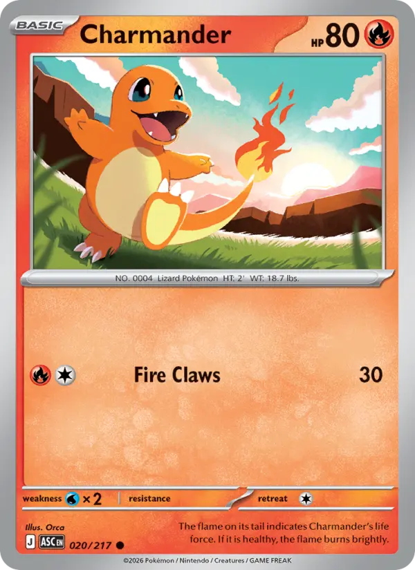 Charmander 20 Ascended Heroes Pokesingles