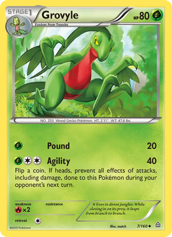 Grovyle 7 Primal Clash Pokesingles