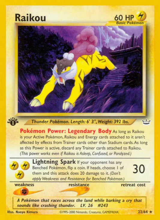 Raikou 22 Neo Revelation Pokesingles