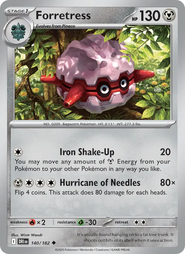 Forretress 140 Destined Rivals Pokesingles