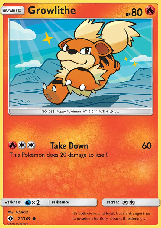 Growlithe 21 Sun & Moon Pokesingles