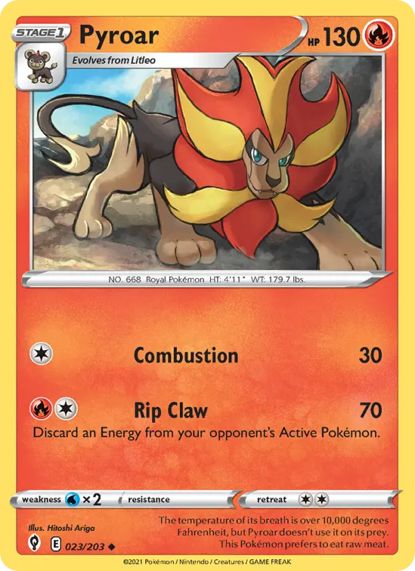 Pyroar 23 Evolving Skies Pokesingles