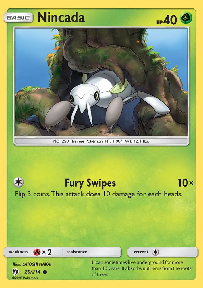 Nincada 29 Lost Thunder Pokesingles