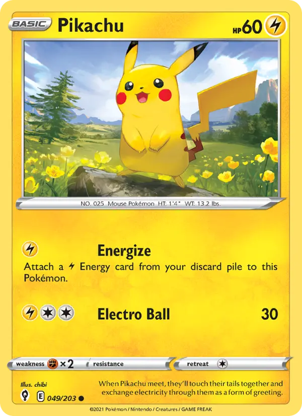 Pikachu 49 Evolving Skies Pokesingles