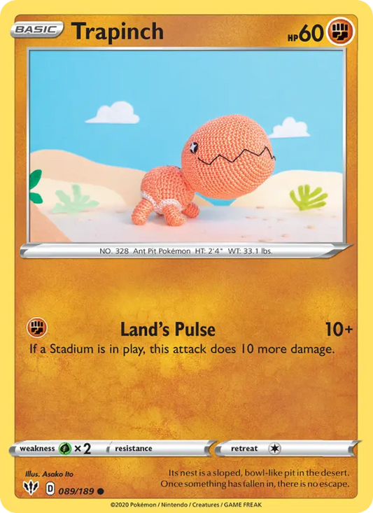 Trapinch 89 Darkness Ablaze Pokesingles