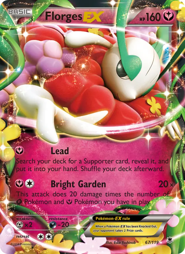 Florges EX 67 Phantom Forces Pokesingles