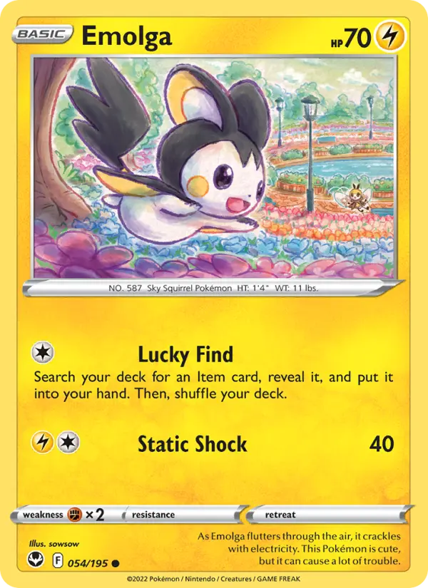 Emolga 54 Silver Tempest Pokesingles