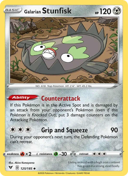 Galarian Stunfisk 125 Vivid Voltage Pokesingles