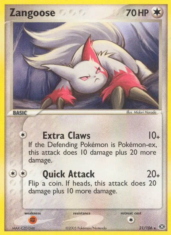 Zangoose 21 Emerald Pokesingles
