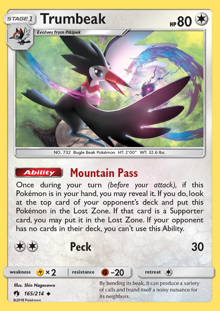 Trumbeak 165 Lost Thunder Pokesingles