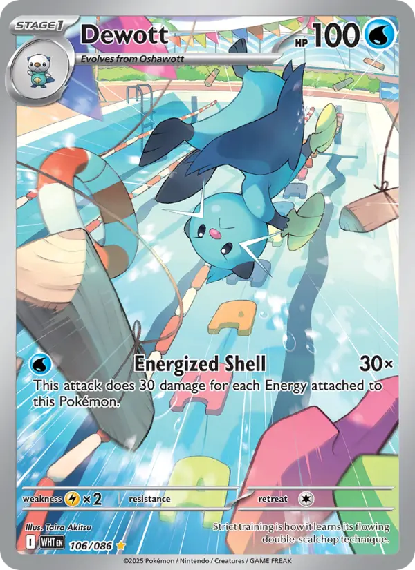 Dewott 106 White Flare Pokesingles