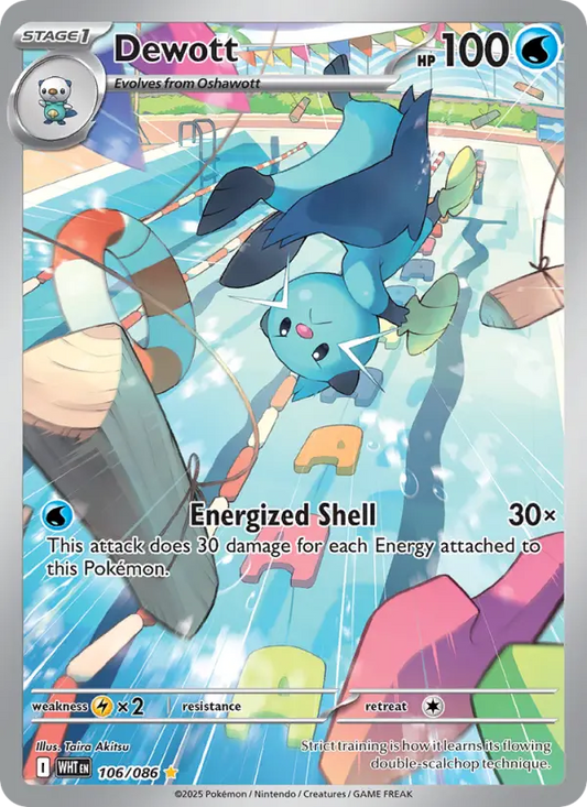 Dewott 106 White Flare Pokesingles