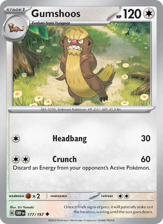 Gumshoos 177 Obsidian Flames Pokesingles
