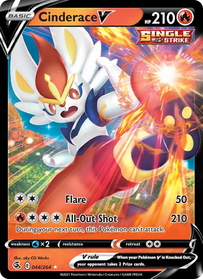Cinderace V 44 Fusion Strike Pokesingles