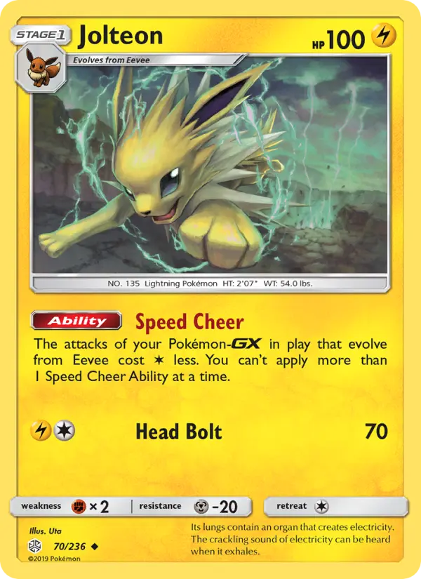 Jolteon 70 Cosmic Eclipse Pokesingles