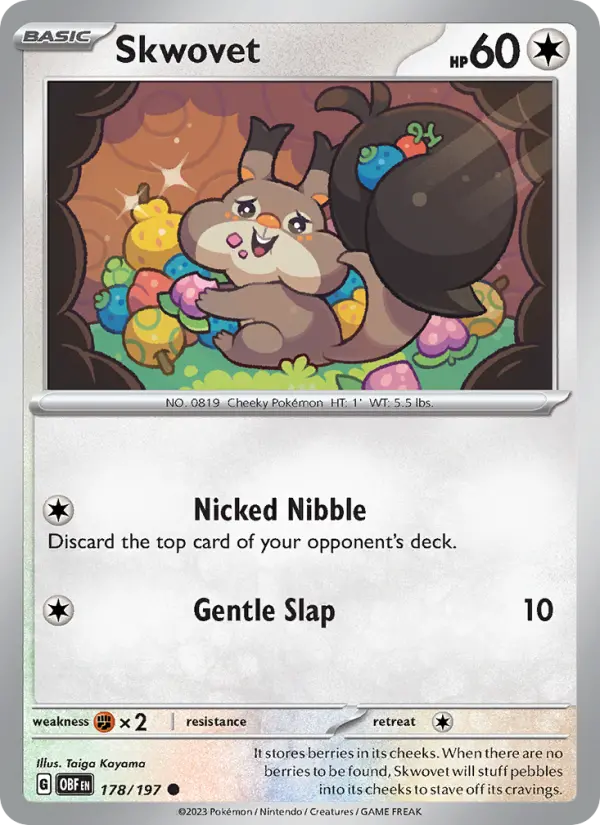 Skwovet 178 Obsidian Flames Pokesingles