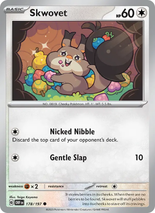 Skwovet 178 Obsidian Flames Pokesingles