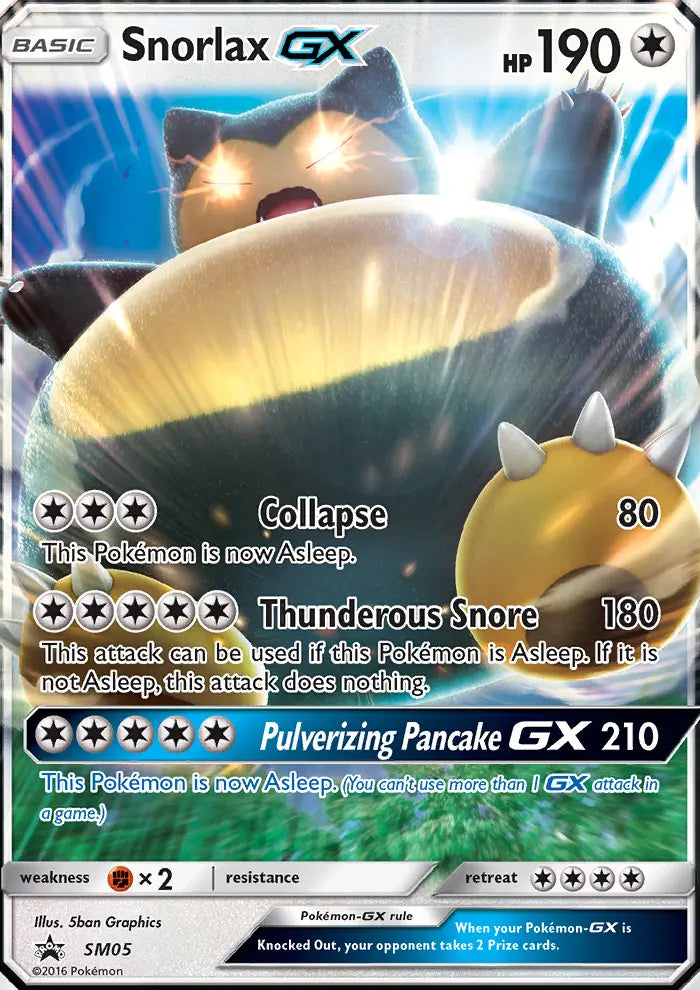 Snorlax GX SM05 SM Black Star Promos Pokesingles