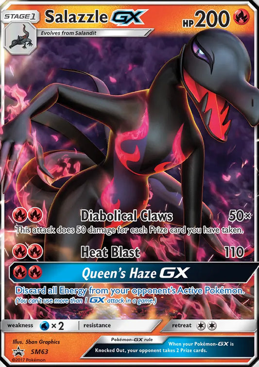 Salazzle GX SM63 SM Black Star Promos Pokesingles