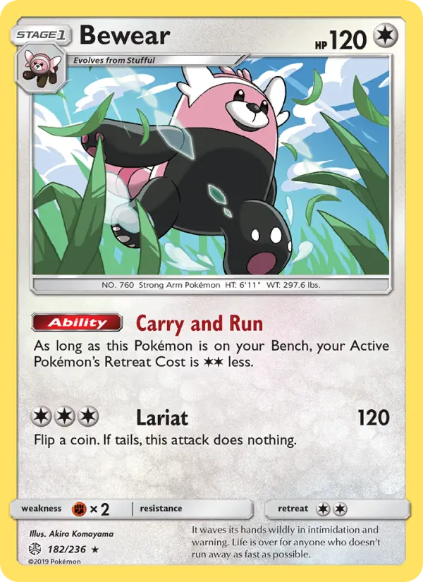 Bewear 182 Cosmic Eclipse Pokesingles