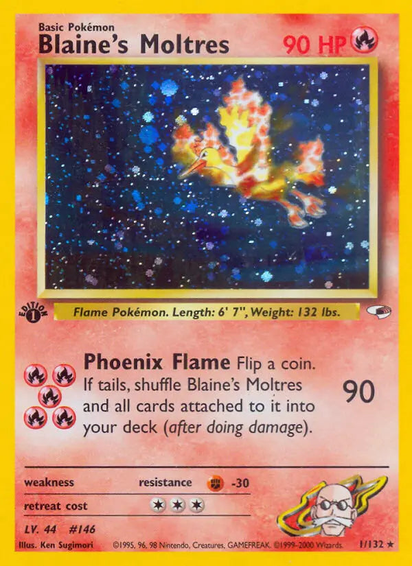 Blaine's Moltres 1 Gym Heroes Pokesingles