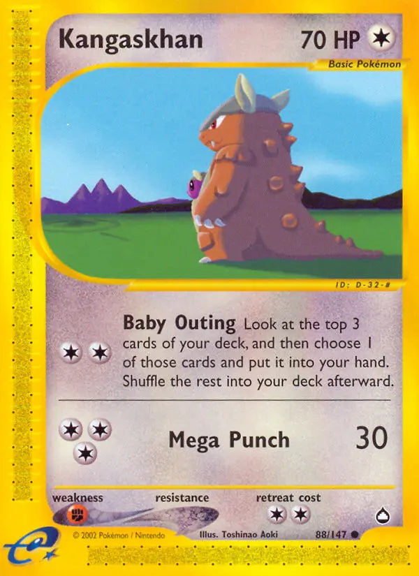 Kangaskhan 88 Aquapolis Pokesingles