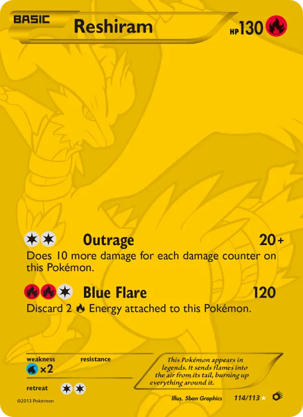 Reshiram 114 Legendary Treasures Pokesingles