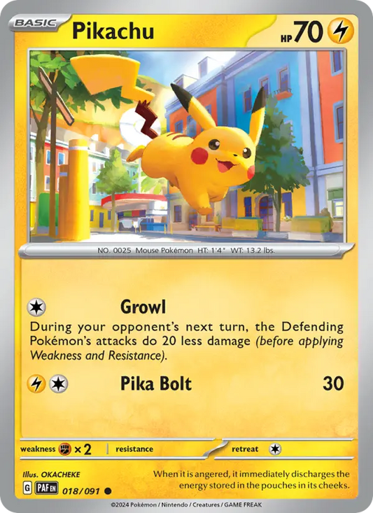 Pikachu 18 Paldean Fates Pokesingles