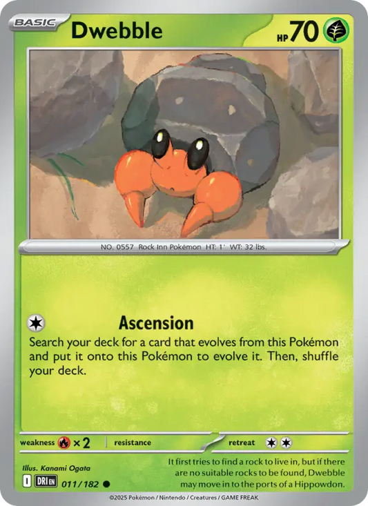 Dwebble 11 Destined Rivals Pokesingles
