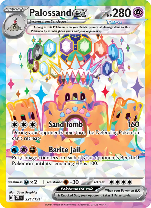 Palossand ex 221 Surging Sparks Pokesingles