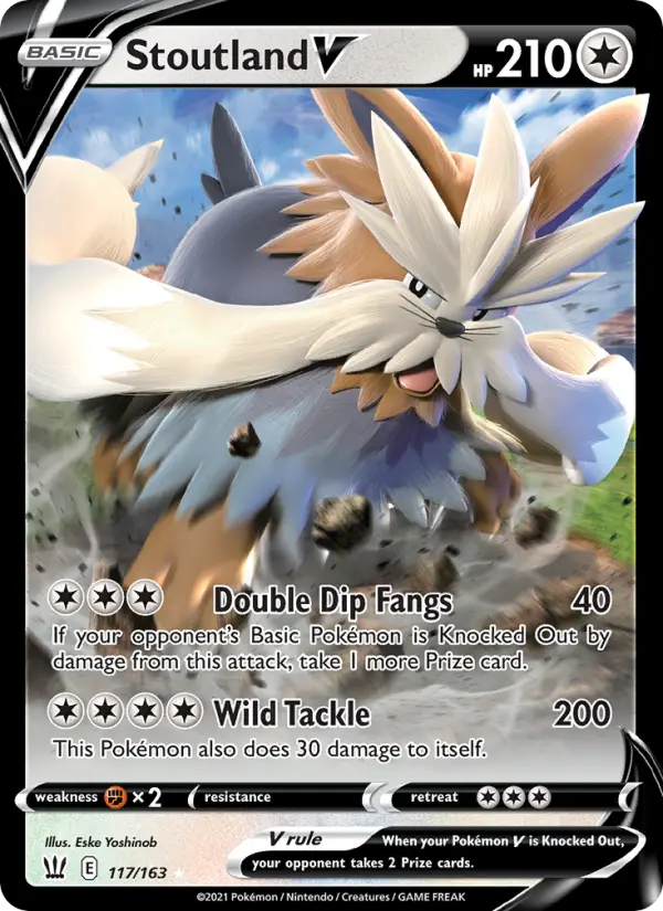 Stoutland V 117 Battle Styles Pokesingles