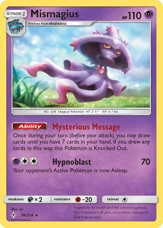 Mismagius 78 Unbroken Bonds Pokesingles