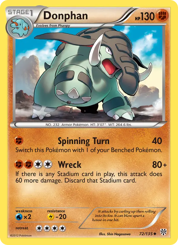 Donphan 72 Plasma Storm Pokesingles