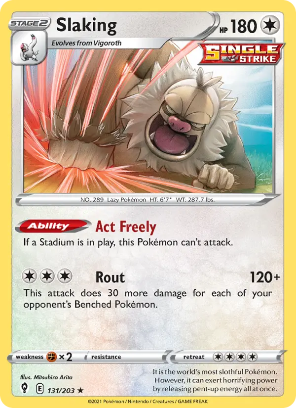 Slaking 131 Evolving Skies Pokesingles