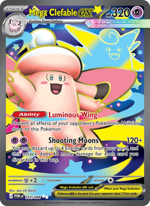 Mega Clefable ex 103 Perfect Order Pokesingles